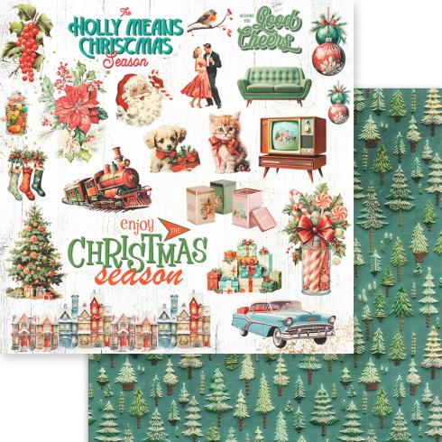 Memory Place - Designpapier "Merry & Bright" Paper Pack 12x12 Inch - 12 Bogen