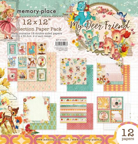 Memory Place - Designpapier "My Deer Friend" Paper Pack 12x12 Inch - 12 Bogen