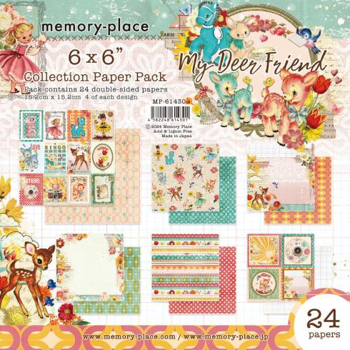 Memory Place - Designpapier "My Deer Friend" Paper Pack 6x6 Inch - 24 Bogen