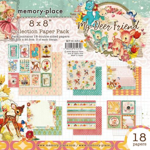 Memory Place - Designpapier "My Deer Friend" Paper Pack 8x8 Inch - 18 Bogen