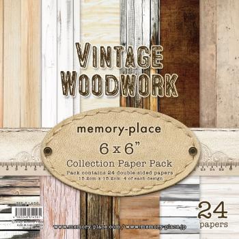 Memory Place - Designpapier "Vintage Woodwork" Paper Pack 6x6 Inch - 24 Bogen