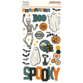 Simple Stories - Aufkleber "Simple Vintage Scary Stories" Chipboard Sticker 