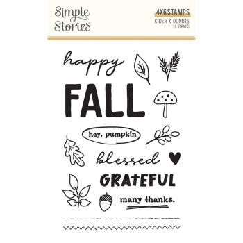 Simple Stories - Stempelset "Cider & Donuts" Clear Stamps 