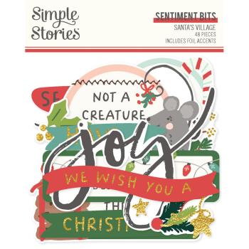 Simple Stories - Stanzteile "Santa's Village" Sentiment Bits & Pieces 