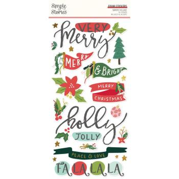 Simple Stories - Aufkleber "Santa's Village" Foam Sticker