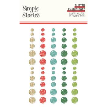 Simple Stories - Enamel Dots "Santa's Village" 60 Stück 