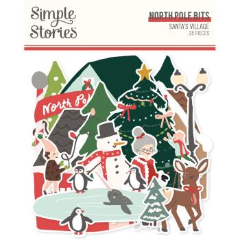 Simple Stories - Stanzteile "Santa's Village" North Pole Bits & Pieces 