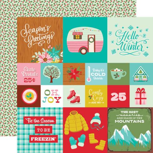 Simple Stories - Collections Kit "Snow Pine Lodge" 12 Bogen Designpapier