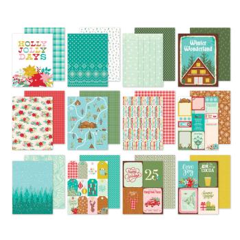 Simple Stories - Designpapier "Snow Pine Lodge" Paper Pack 6x8 Inch - 24 Bogen