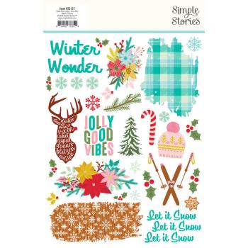 Simple Stories - Transfer Sticker "Snow Pine Lodge" Rub Ons