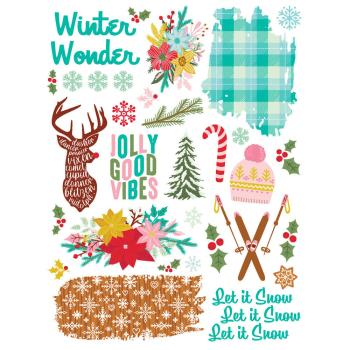 Simple Stories - Transfer Sticker "Snow Pine Lodge" Rub Ons