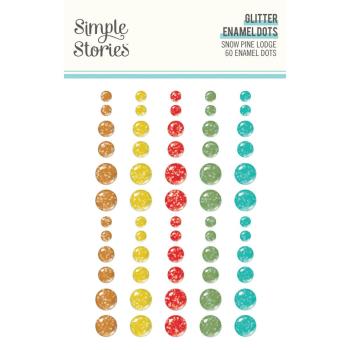 Simple Stories - Enamel Dots "Snow Pine Lodge" 60 Stück 