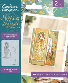 Crafters Companion - Stempelset & Stanzschablone "Greek Goddess Aphrodite" Stamp & Dies