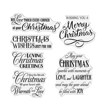 Crafters Companion - Stempelset "Christmas Sparkle" Clear Stamps