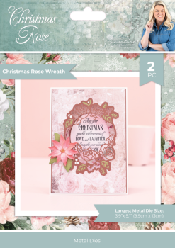 Crafters Companion - Stanzschablone "Christmas Rose Wreath" Dies