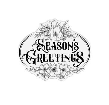 Crafters Companion - Stempelset & Stanzschablone "Seasons Greetings" Stamp & Dies