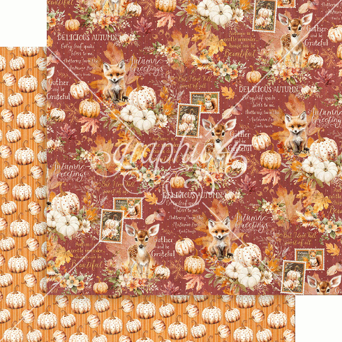 Graphic 45 - Designpapier "Autumn Greetings" Collection Pack 12x12 Inch - 16 Bogen