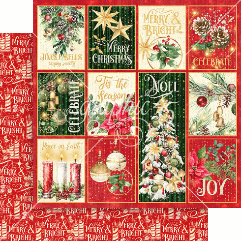 Graphic 45 - Designpapier "Merry & Bright" Collection Pack 12x12 Inch - 16 Bogen