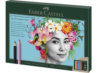 Faber Castell - Polychromos Colour Pensils & Pitt Graphite Matt Drawing Set 23-teilig