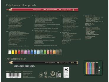 Faber Castell - Polychromos Colour Pensils & Pitt Graphite Matt Drawing Set 23-teilig