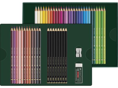 Faber Castell - Polychromos Colour Pensils & Pitt Graphite Matt Drawing Set 50-teilig