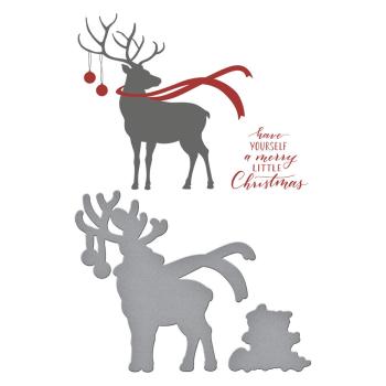 Spellbinders - Buchdrucktechnik "Dashing Reindeer" BetterPress Plate & Dies