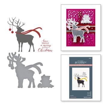 Spellbinders - Buchdrucktechnik "Dashing Reindeer" BetterPress Plate & Dies