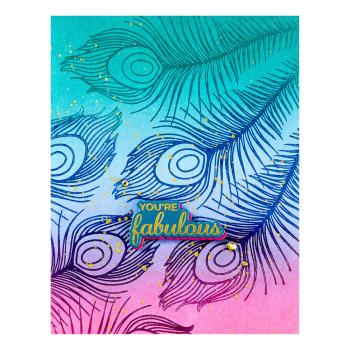 Spellbinders - Buchdrucktechnik "Fabulous Feathers" BetterPress Plate & Dies