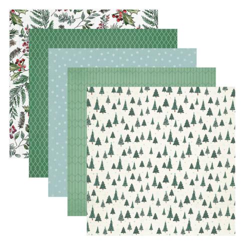 Spellbinders - Designpapier "Handmade Holidays" Paper Pack 6x6 Inch - 40 Bogen