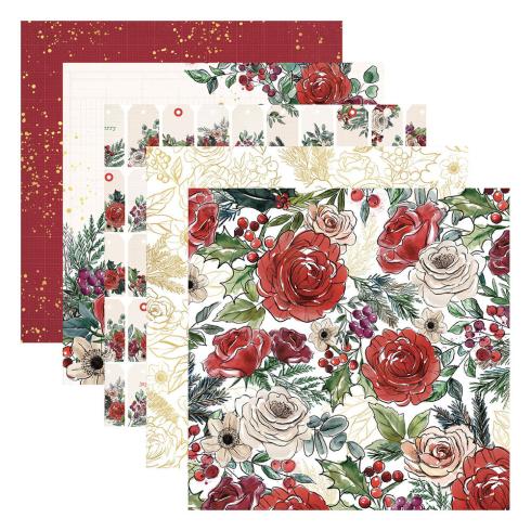 Spellbinders - Designpapier "Handmade Holidays" Paper Pack 6x6 Inch - 40 Bogen