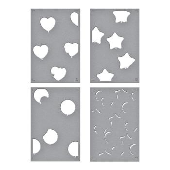 Spellbinders - Schablone "Layered Party Balloons" Stencil