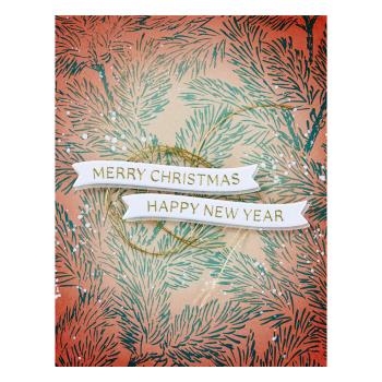 Spellbinders - Buchdrucktechnik "Mistletoe Greetings" BetterPress Plate & Dies