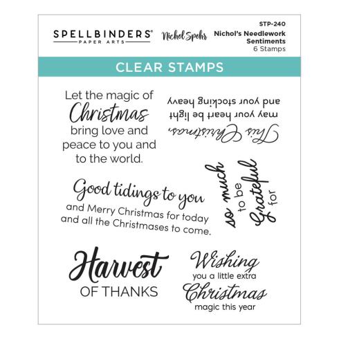 Spellbinders - Stempelset "Needlework Sentiments" Clear Stamps