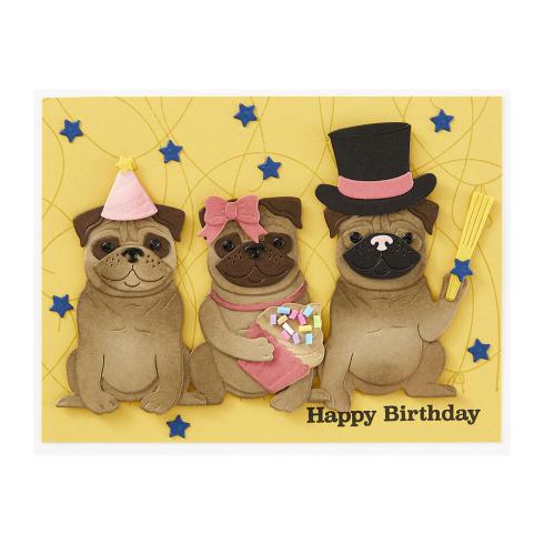 Spellbinders - Stanzschablone "Party Puggles" Dies