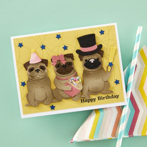 Spellbinders - Stanzschablone "Party Puggles" Dies