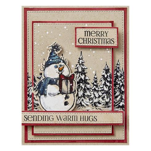 Spellbinders - Stanzschablone "Sketched Snowmen" Dies by Simon Hurley