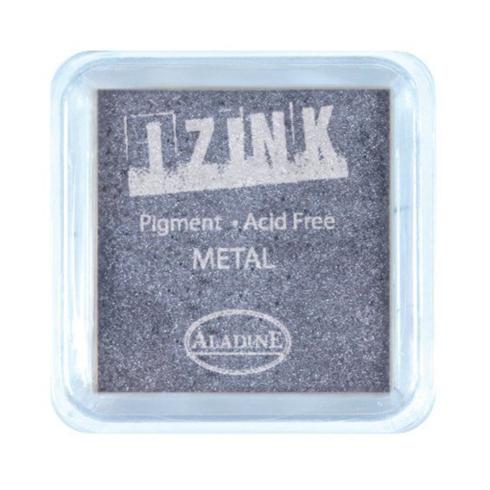 Aladine - Izink Pigment Ink Pad "Metal Silver Blue" Pigment Stempelkissen