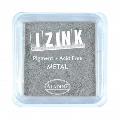 Aladine - Izink Pigment Ink Pad "Metal Silver" Pigment Stempelkissen