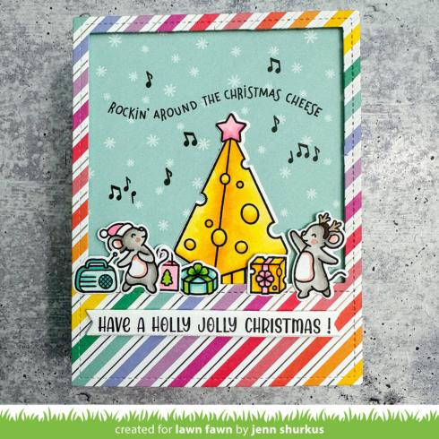 Lawn Fawn - Stempelset "Cheesy Christmas" Clear Stamp Add-On