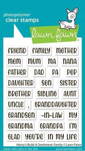 Lawn Fawn - Stempelset "Henry's Build-A-Sentiment: Family" Clear Stamp