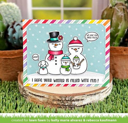 Lawn Fawn - Stempelset "Henry's Build-A-Sentiment: Winter" Clear Stamps