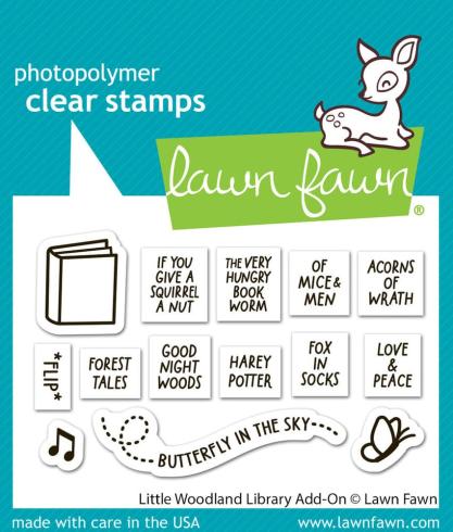 Lawn Fawn - Stempelset "Little Woodland Library" Clear Stamp Add-On