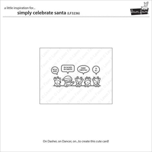 Lawn Fawn - Stempelset "Simply Celebrate Santa" Clear Stamps