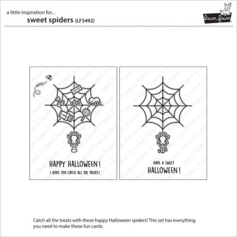 Lawn Fawn - Stempelset "Sweet Spiders" Clear Stamps