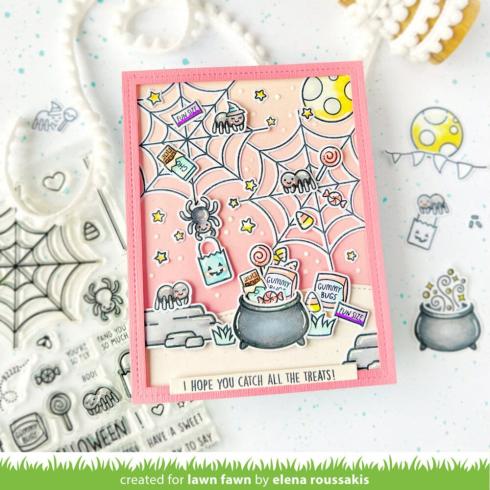 Lawn Fawn - Stempelset "Sweet Spiders" Clear Stamps