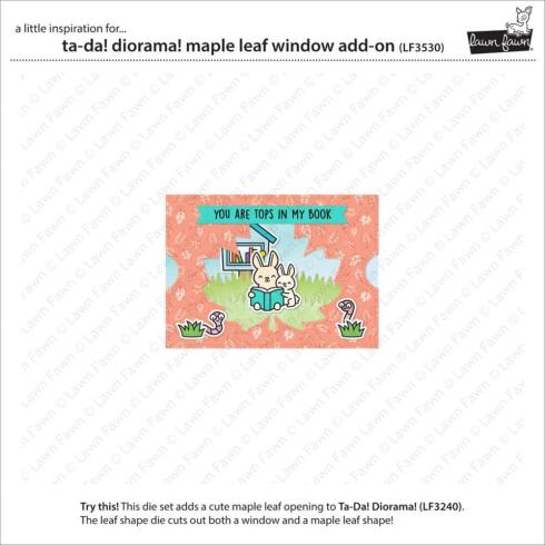 Lawn Fawn - Stanzschablone "Ta-Da! Diorama! Maple Leaf Window" Add-on Die