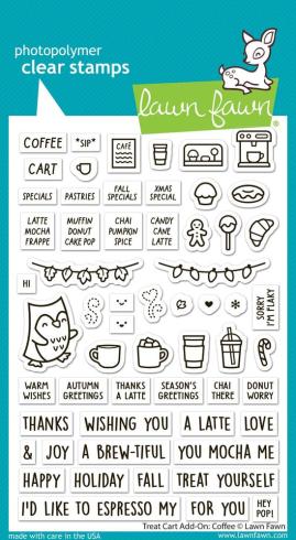 Lawn Fawn - Stempelset "Treat Cart Add-On: Coffee" Clear Stamps