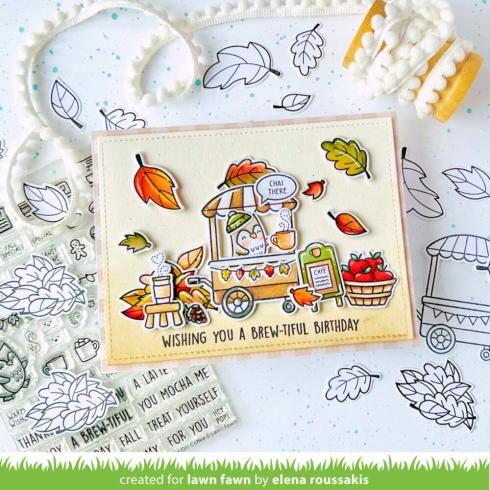 Lawn Fawn - Stempelset "Treat Cart Add-On: Coffee" Clear Stamps