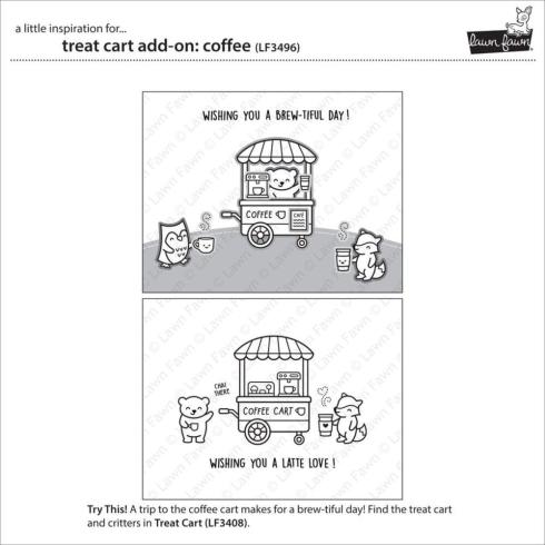 Lawn Fawn - Stempelset "Treat Cart Add-On: Coffee" Clear Stamps