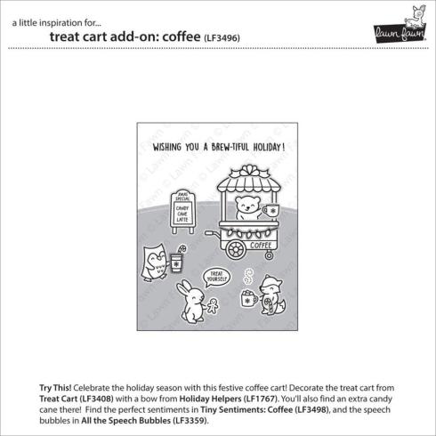 Lawn Fawn - Stempelset "Treat Cart Add-On: Coffee" Clear Stamps